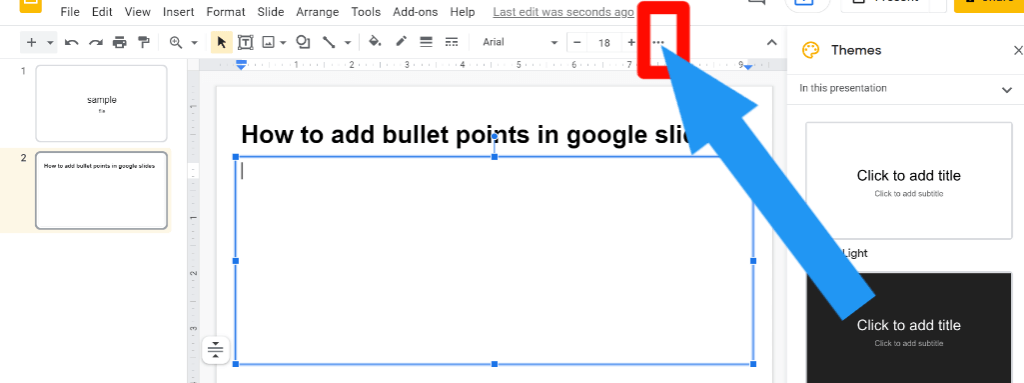 1 How to add bullet points in google slides on Laptop & Computer