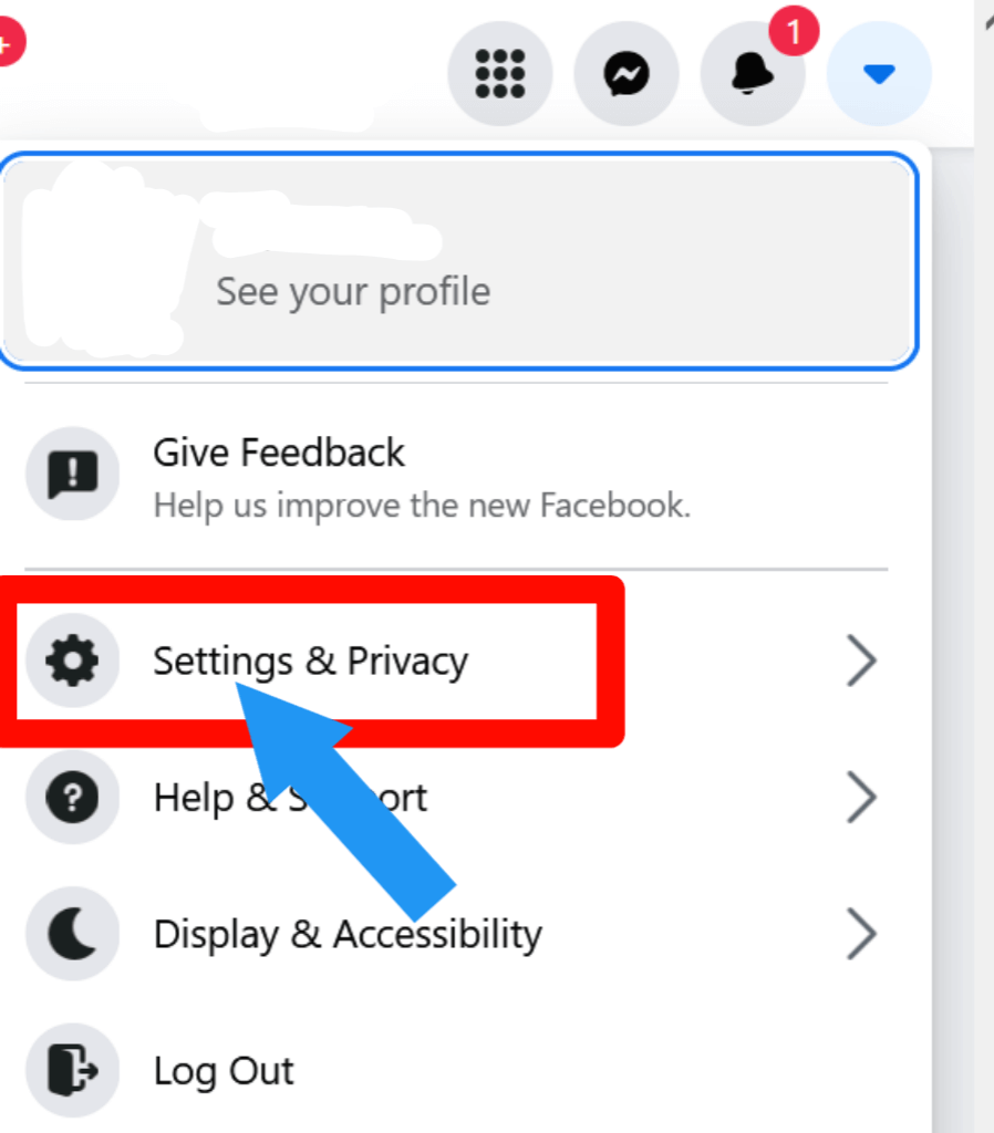 step 2 for step 1 for How to change your name on Facebook on Computer or Laptop