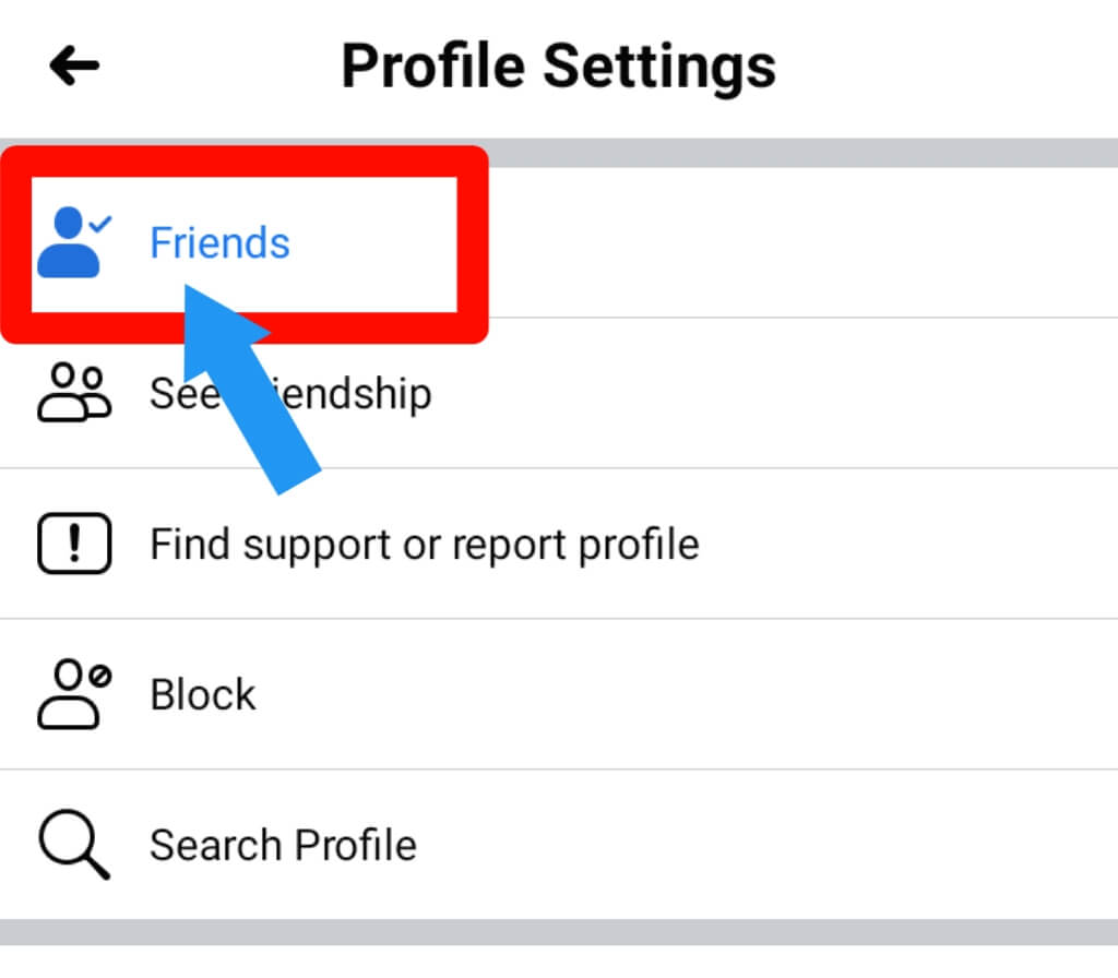 step 2 for How to Unfollow on Facebook Mobile App.