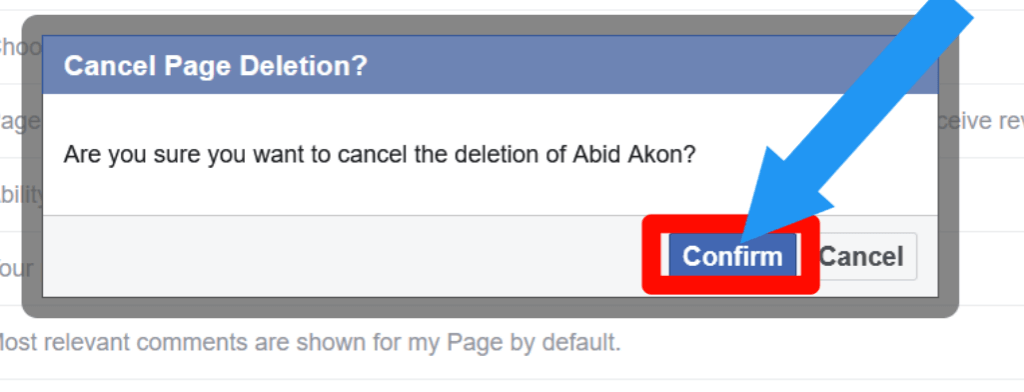 2 How To Cancel Facebook Page Delete Process