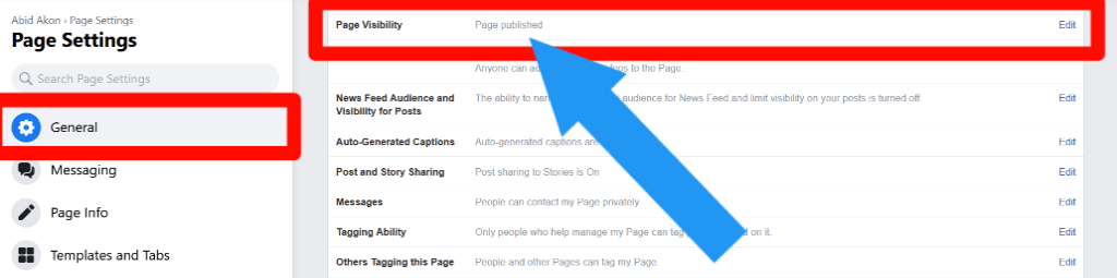 2 How to Unpublish or hide your Facebook page Without deleting it