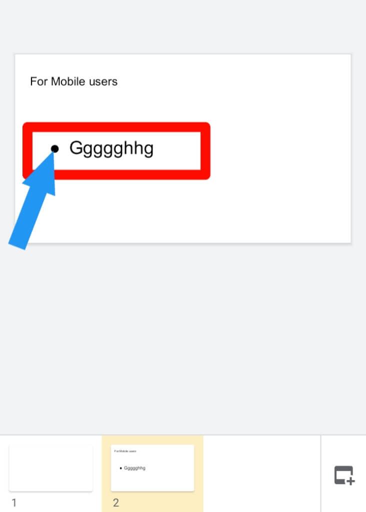 2 How to add bullet points in google slides on Mobile.