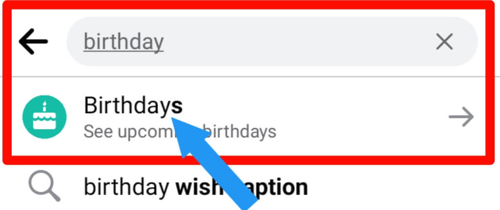 2.2 How to find birthdays on Facebook Mobile App