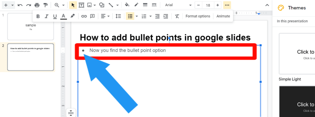 3 How to add bullet points in google slides on Laptop & Computer