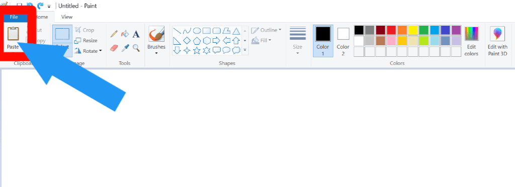 step 4 screenshot by Microsoft Paint