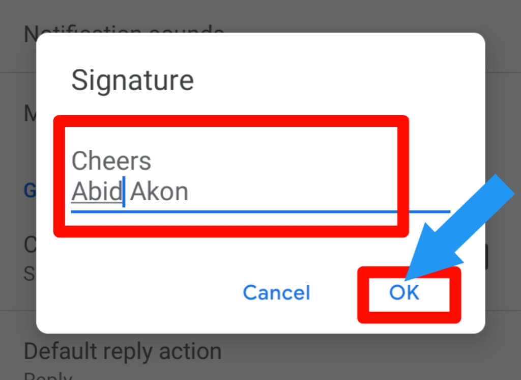 5 How to add a signature in Gmail on Android