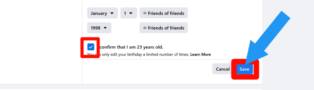 5 How to change your birthday on Facebook on computer and laptop 