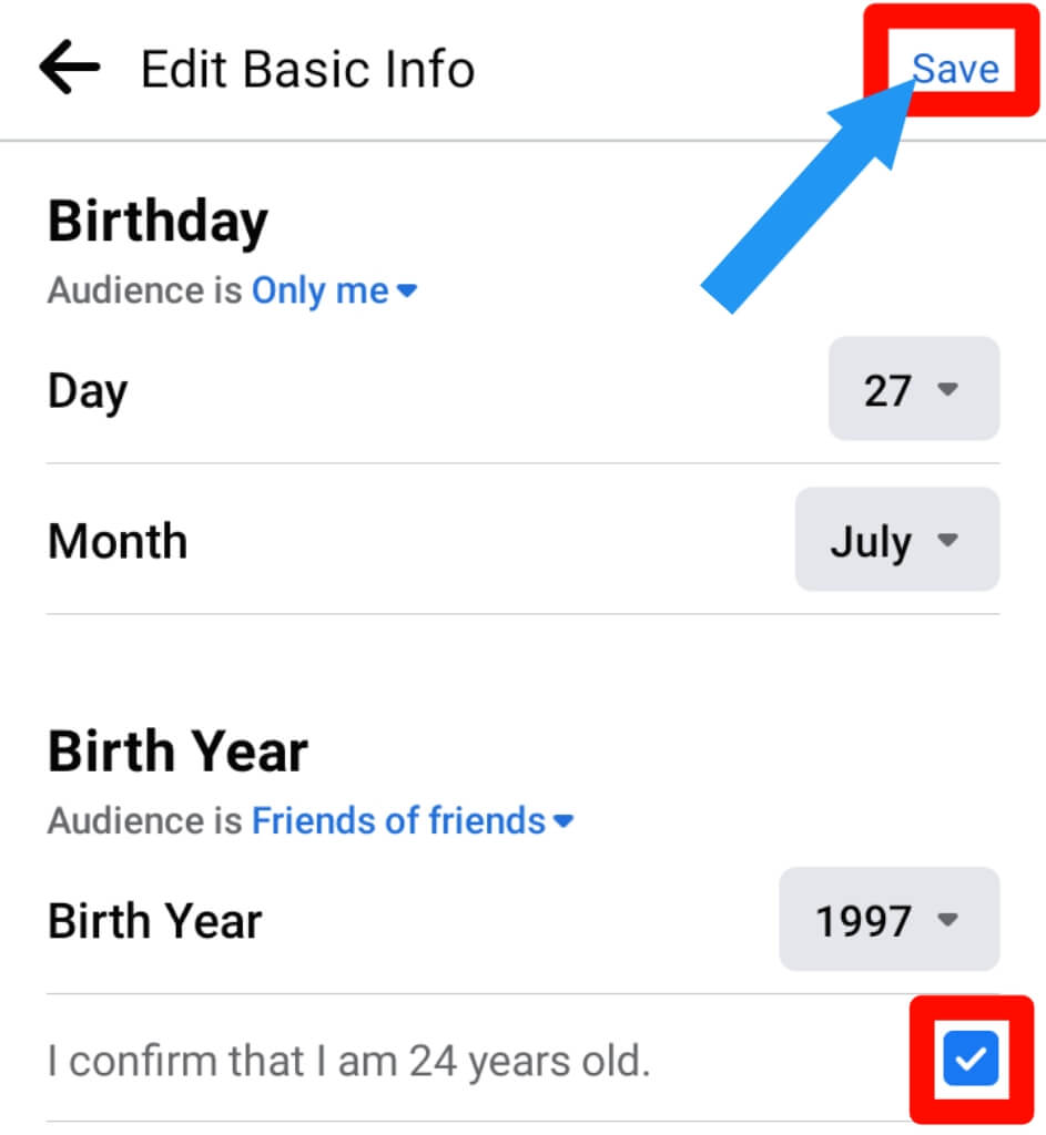 5 How to change your birthday on Facebook on mobile