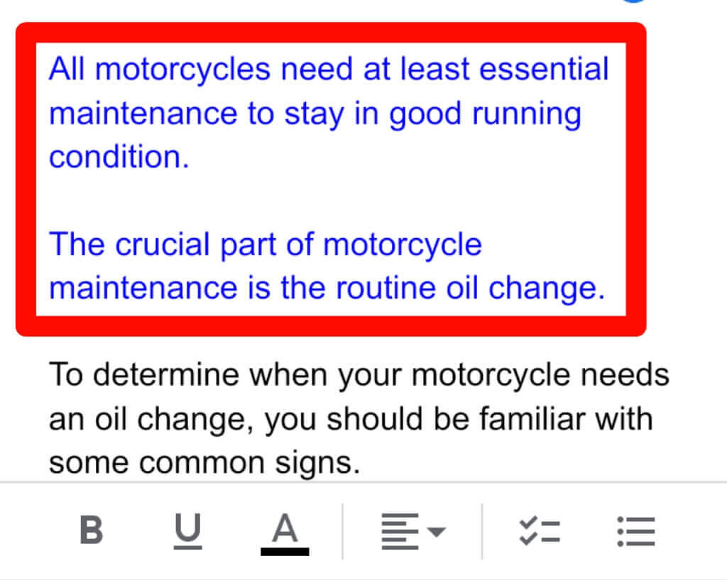 step 6 for How to highlight text in google docs on the Android/iPhone App