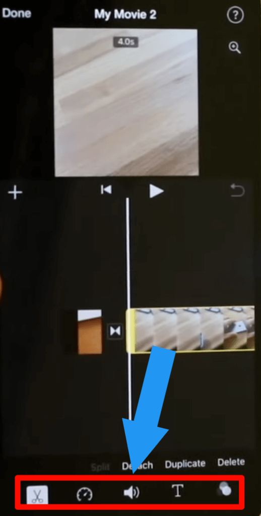 step 7 How to Combine Videos Using iMovie on iPhone
