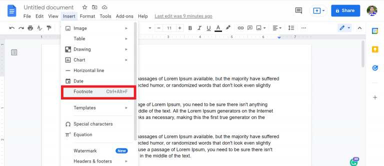 How To Insert Endnote In Google Docs