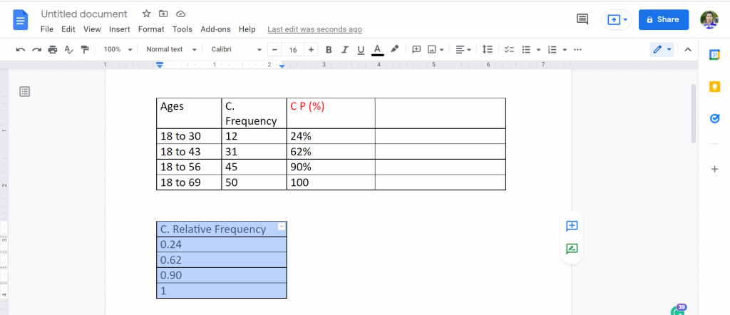 2 How do I split a table column in Google Docs