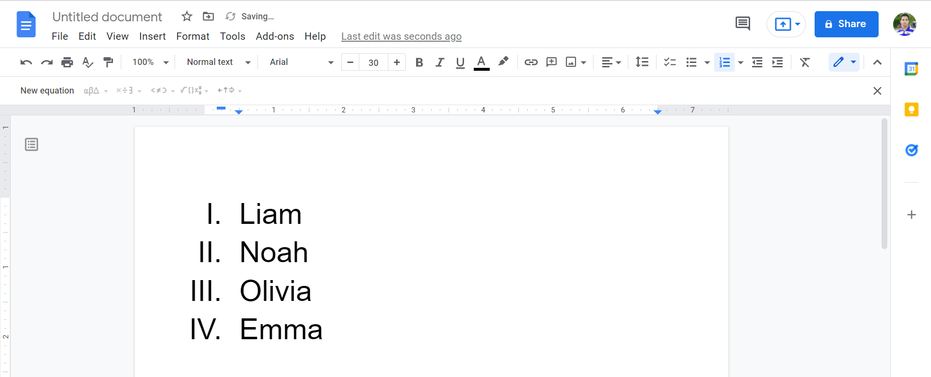 how-to-add-roman-numerals-in-google-docs-video-screenshot