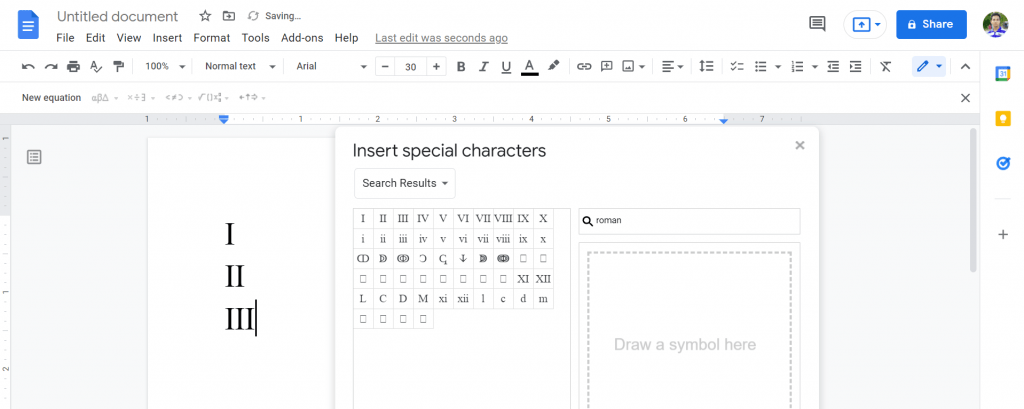 5 How to Add Roman Numerals in Google Docs