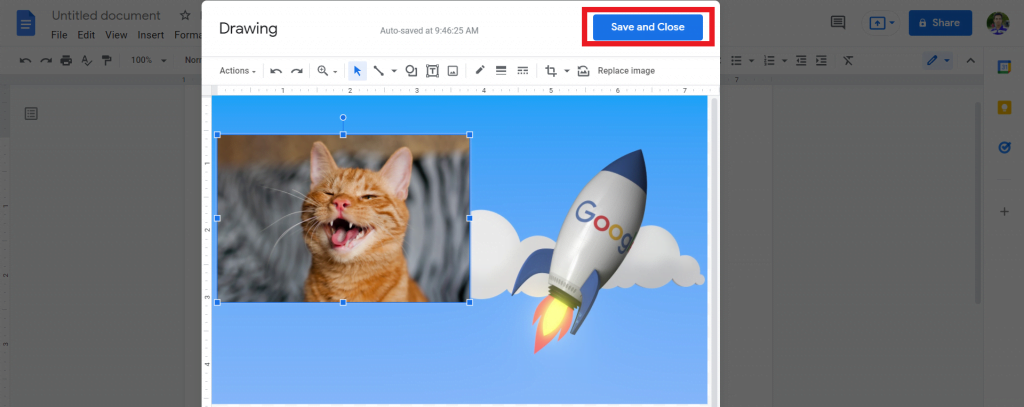 6 Make Images Overlap In Google Docs Using Drawing Tools