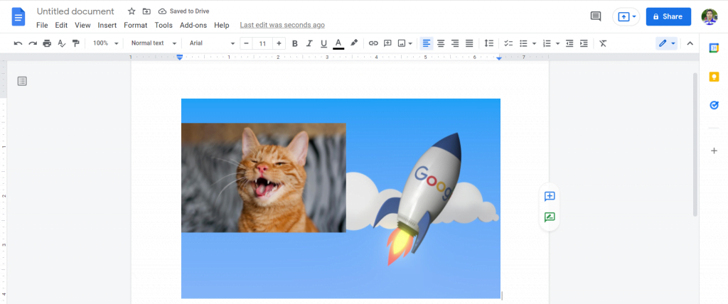 7 Make Images Overlap In Google Docs Using Drawing Tools