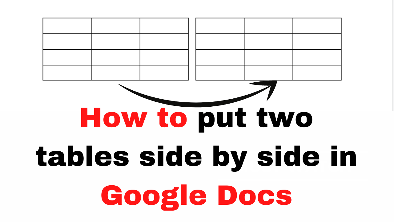 How To Have Two Tables Side By Side In Google Docs