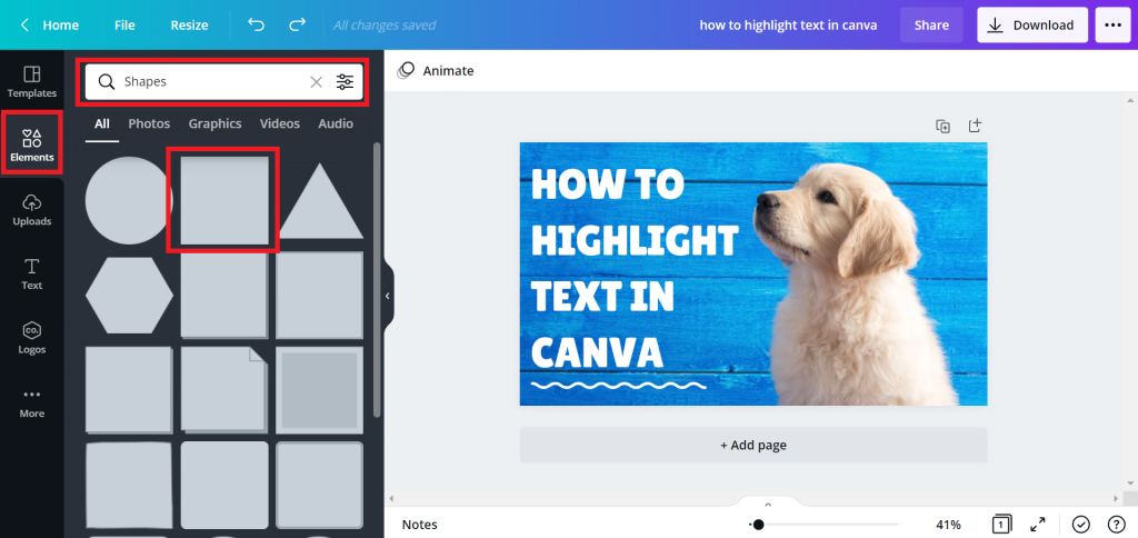 step 1 How To Highlight Text In Canva