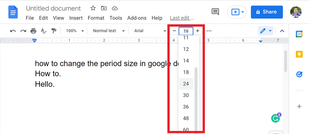 step 2 for Method 1 Manually Change The Font Size