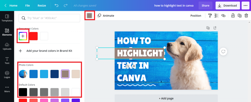 step 4 How To Highlight Text In Canva