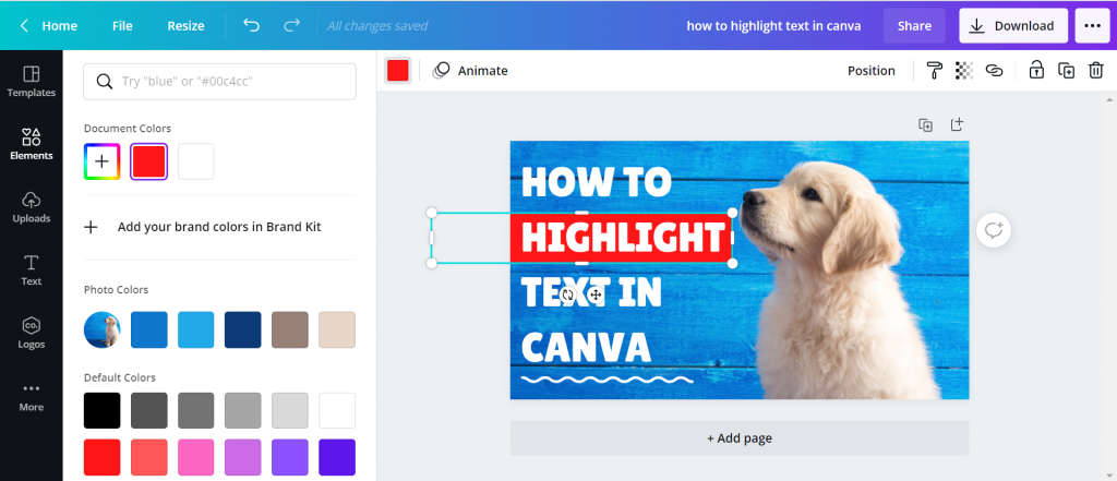 step 5 How To Highlight Text In Canva