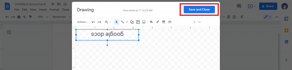 step 6 for Method 1 Flip Words in Google Docs using copy & paste