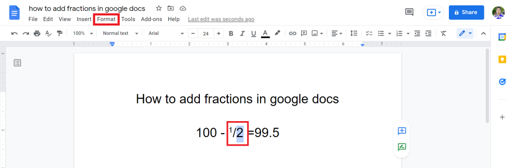 3 How To Add Fractions In Google Docs