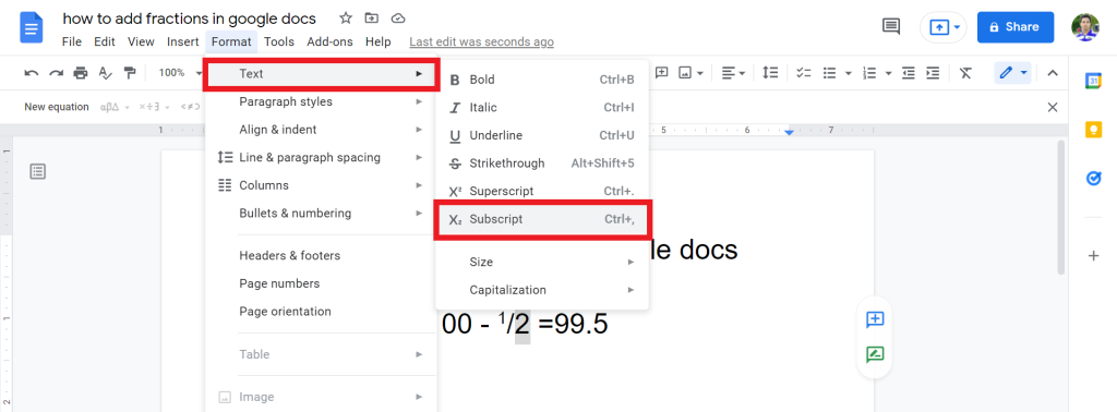 4 How To Add Fractions In Google Docs