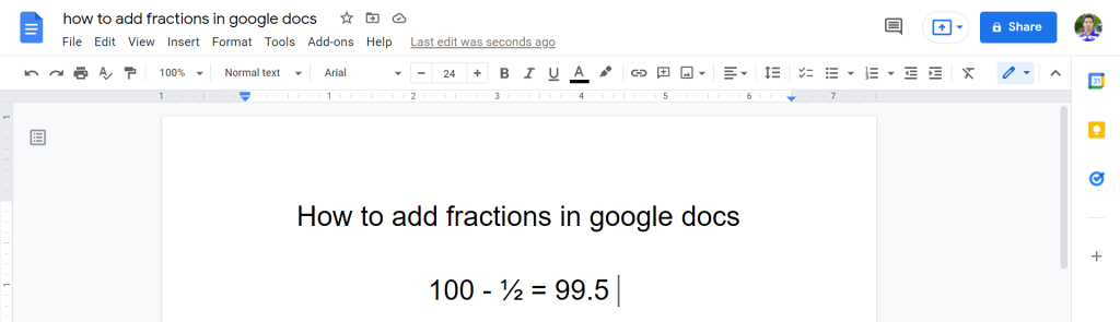 5 How To Add Fractions In Google Docs