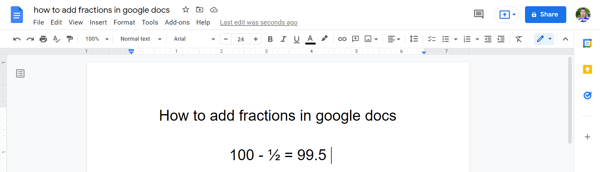 How To Add Fractions In Google Docs - 2 Easy Methods (2022)
