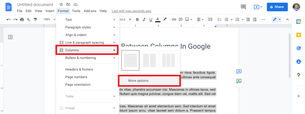 2 How to Add Line Between Columns In Google Docs