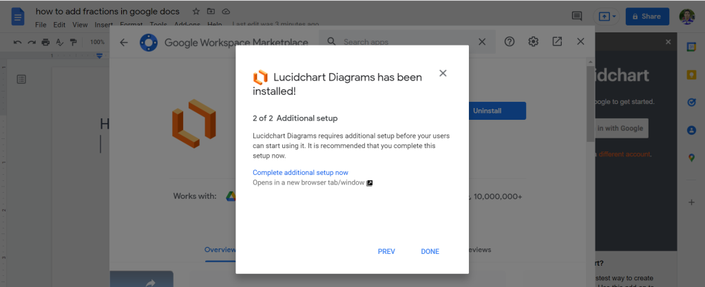 4 How To Install Lucidchart add-on In Google Docs