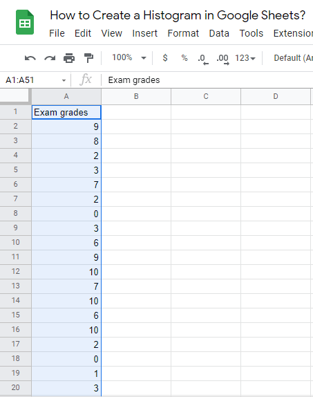 1 How To Make A Histogram In Google Sheets