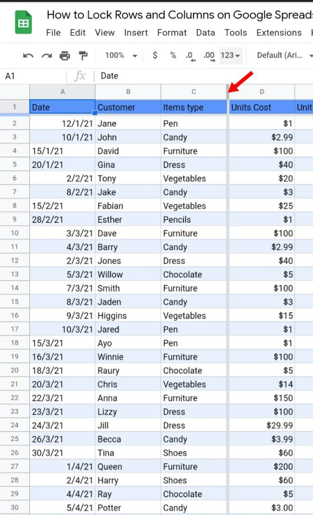 10.1 How To Lock Rows And Columns In Google Sheets