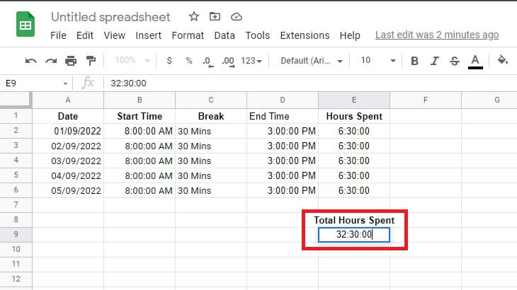 11 How to Calculate Time in Google Sheets