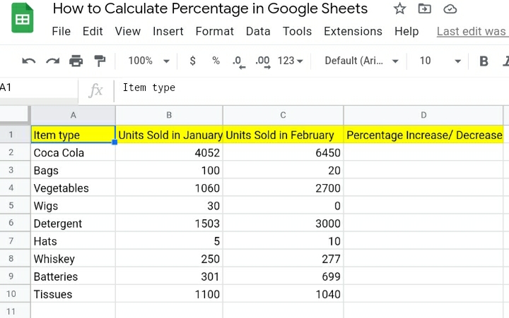 12 how to calculate percentage in google sheets