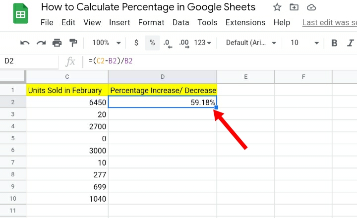 14 how to calculate percentage in google sheets