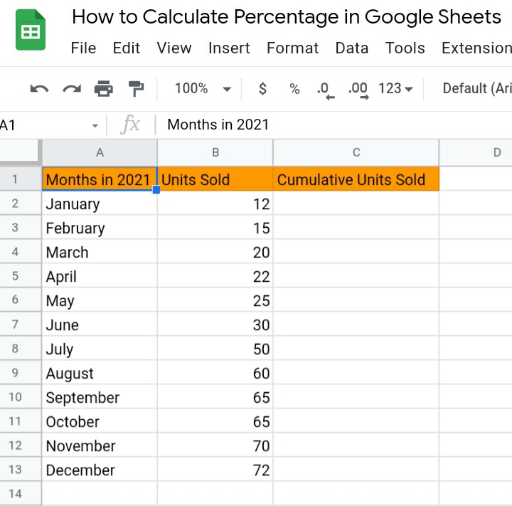 16 how to calculate percentage in google sheets