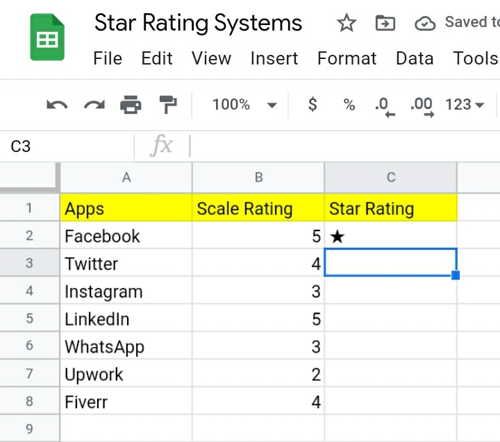 2 How To Create A Star Rating System In Google Sheets