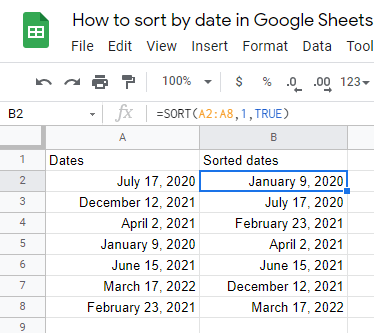 2 How To Sort By Date In Google Sheets