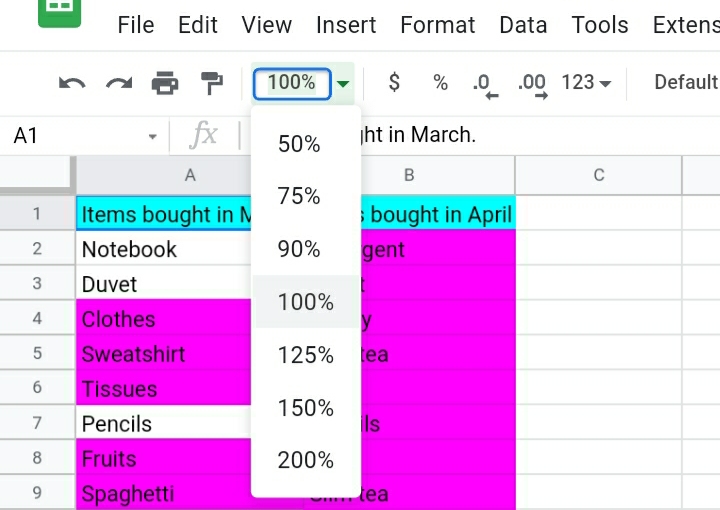 2 How To Zoom In And Zoom Out In Google Sheets