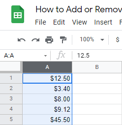 2 How to Add or Remove Dollar Signs in Google Sheets