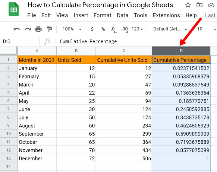 23 how to calculate percentage in google sheets