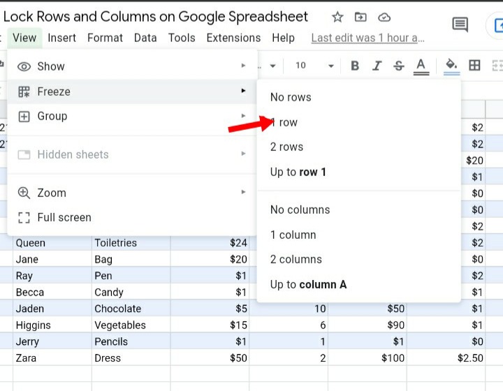 3 How To Lock Rows And Columns In Google Sheets