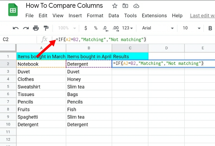 5 How To Compare Two Columns In Google Sheets