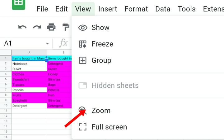 5 How To Zoom In And Zoom Out In Google Sheets