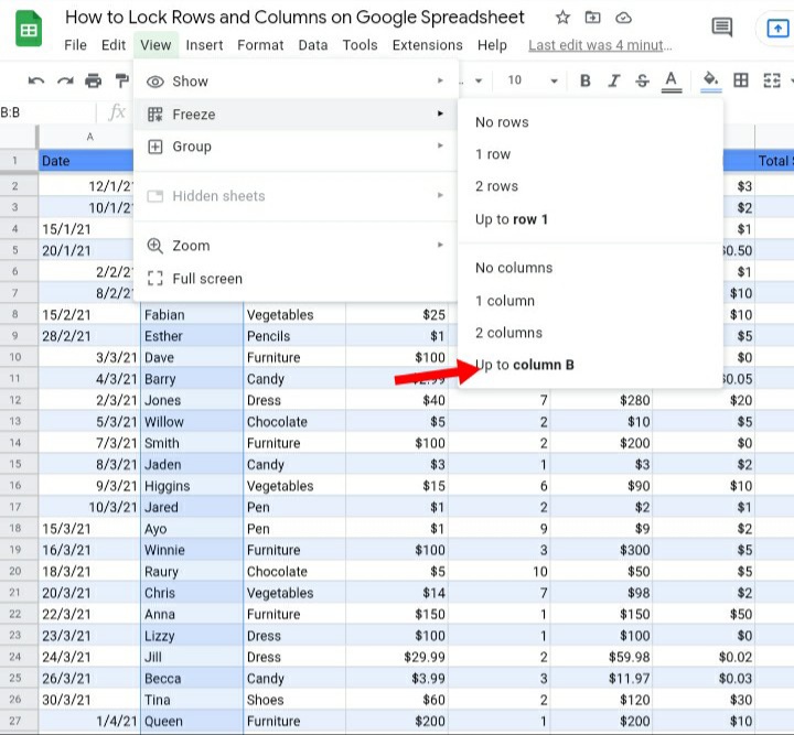 6 How To Lock Rows And Columns In Google Sheets