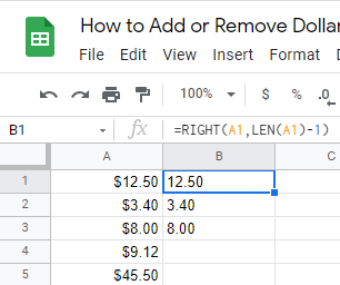 6 How to Add or Remove Dollar Signs in Google Sheets