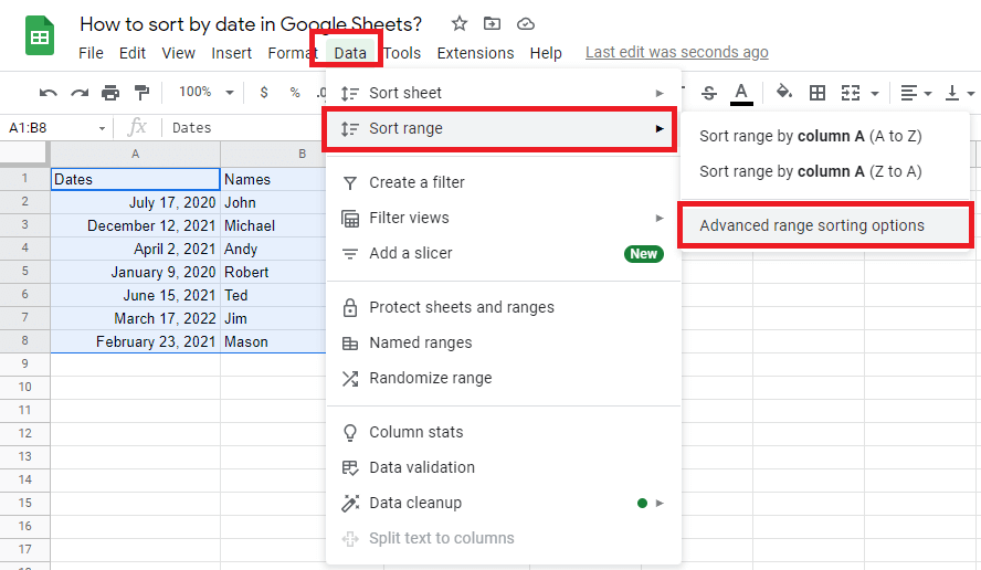 7 How To Sort By Date In Google Sheets