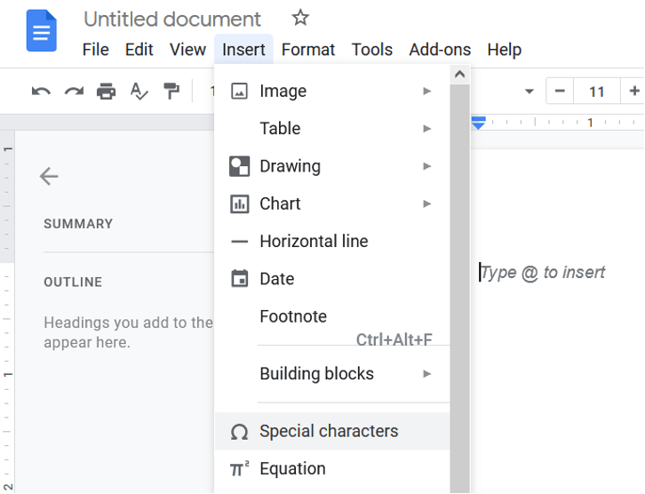 7 How to insert special characters in Google Sheets